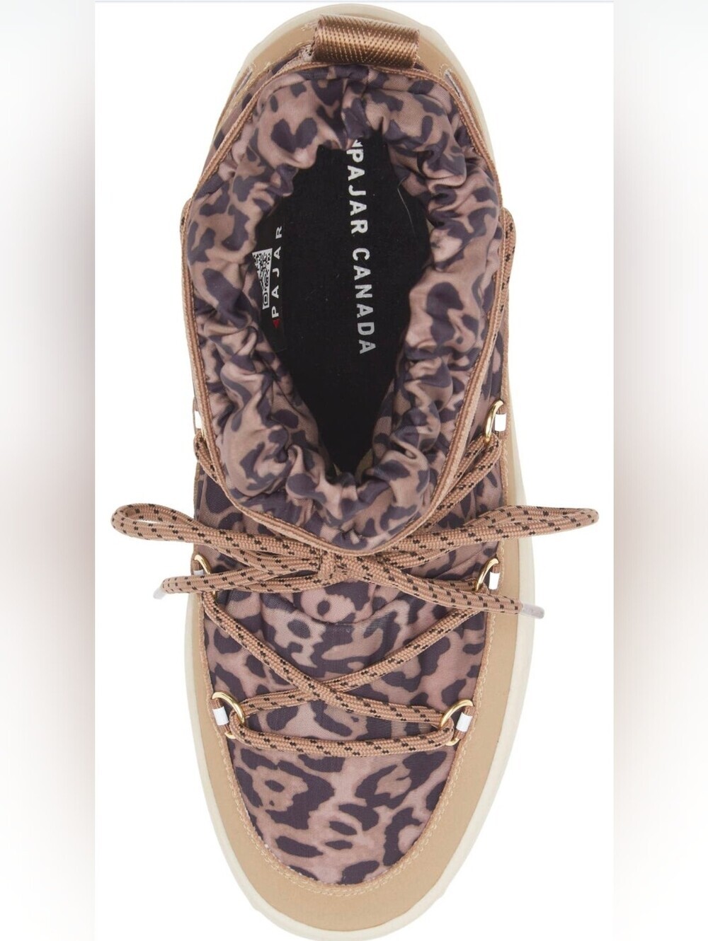 Labor Day Sale NWT- Pajar Womens Leopard Print Brown Lace-Up Winter Boot-No Box - Picture 3 of 6